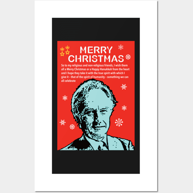 Richard Dawkins Atheist Christmas Wall Art by DJVYEATES